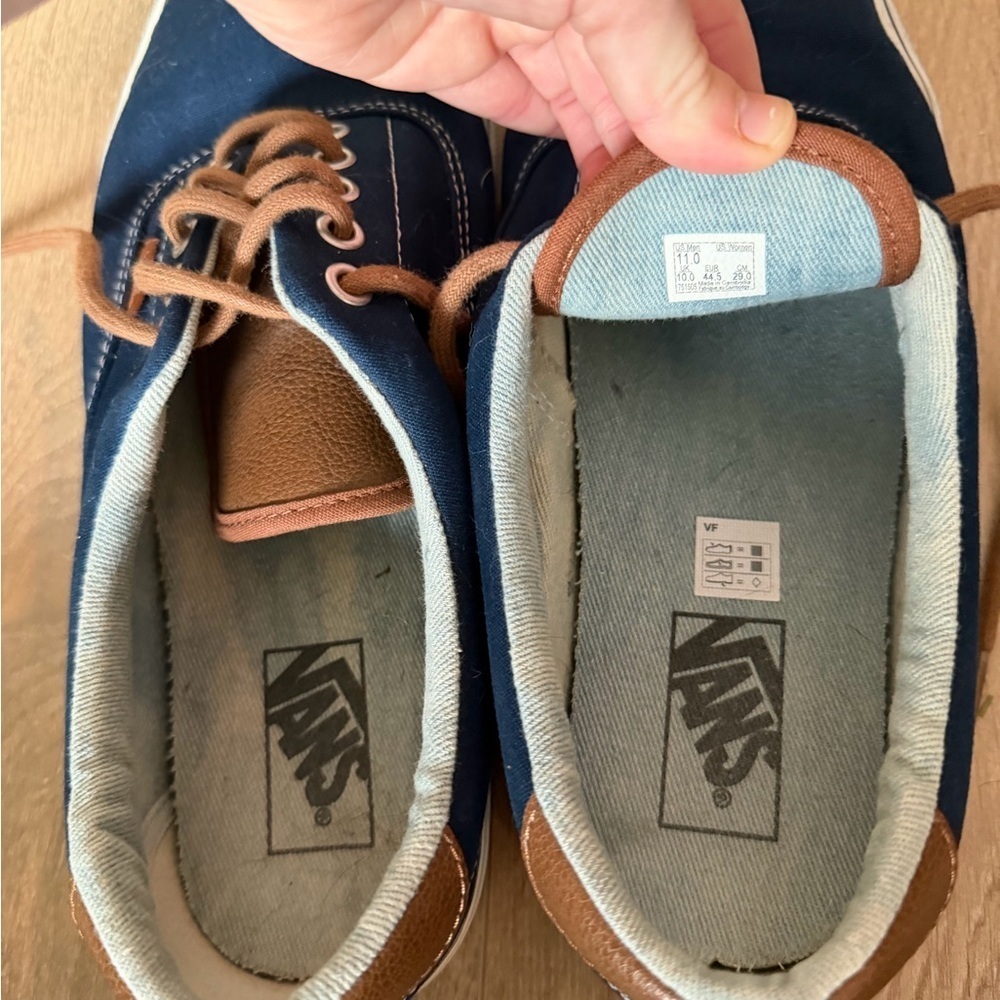 Vans Men's Navy and Brown Sneakers - Size 11 - Picture 7 of 7